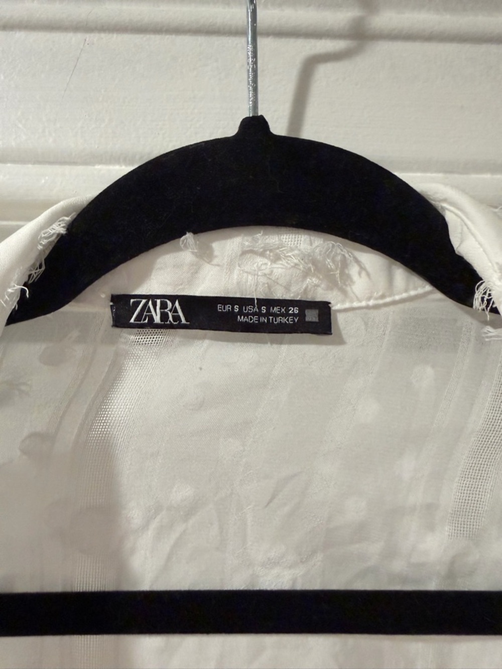 ZARA Button Up Lace Top - WHITE - Picture 5 of 5